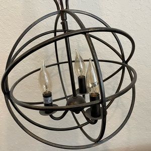 Orb shaped foyer entrance light